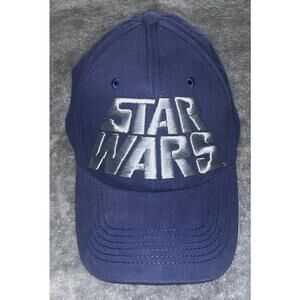 Disney Parks Star Wars Hat Cap Strap Back One Size Blue Logo Baseball Mens